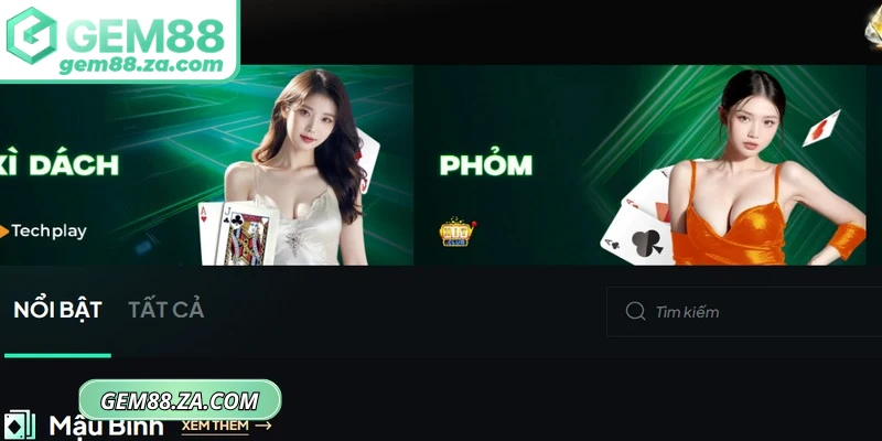Game bài GEM88 là một trong những nền tảng trực tuyến nổi bật 