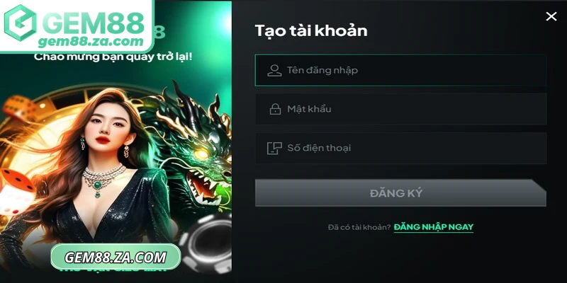 Cách nhận khuyến mãi GEM88 thưởng 100% nạp lần đầu rất đơn giản